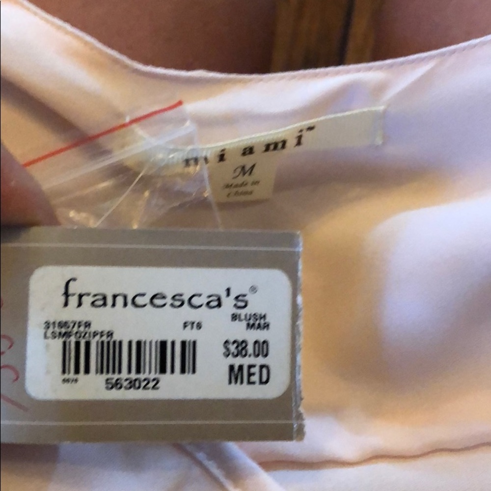 Francescas Miami Blush Mar Light Pink Boss Lady Work Blouse - Picture 8 of 8